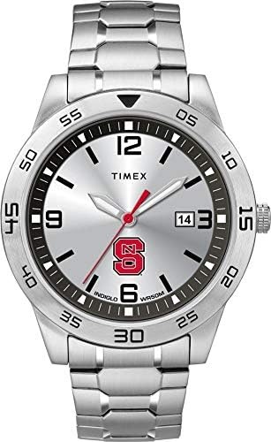 image:imageTimex Tribute Mens Citation 42mm Quartz Watch with Stainless Steel StrapNC State Wolfpack