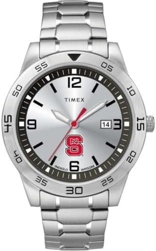 image:imageTimex Tribute Mens Citation 42mm Quartz Watch with Stainless Steel StrapNC State Wolfpack