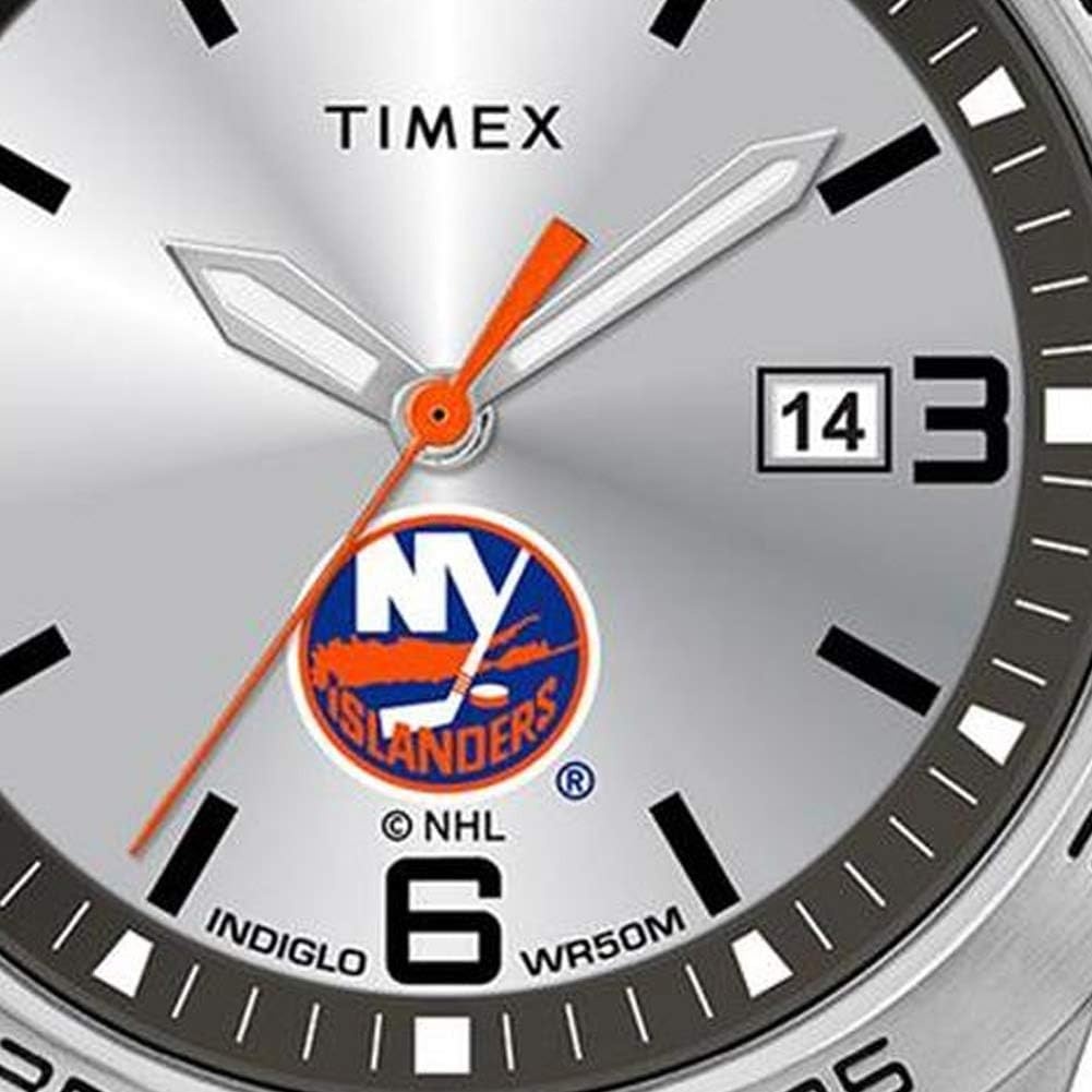 image:imageTimex Tribute Mens Citation 42mm Quartz Watch with Stainless Steel StrapNew York Rangers