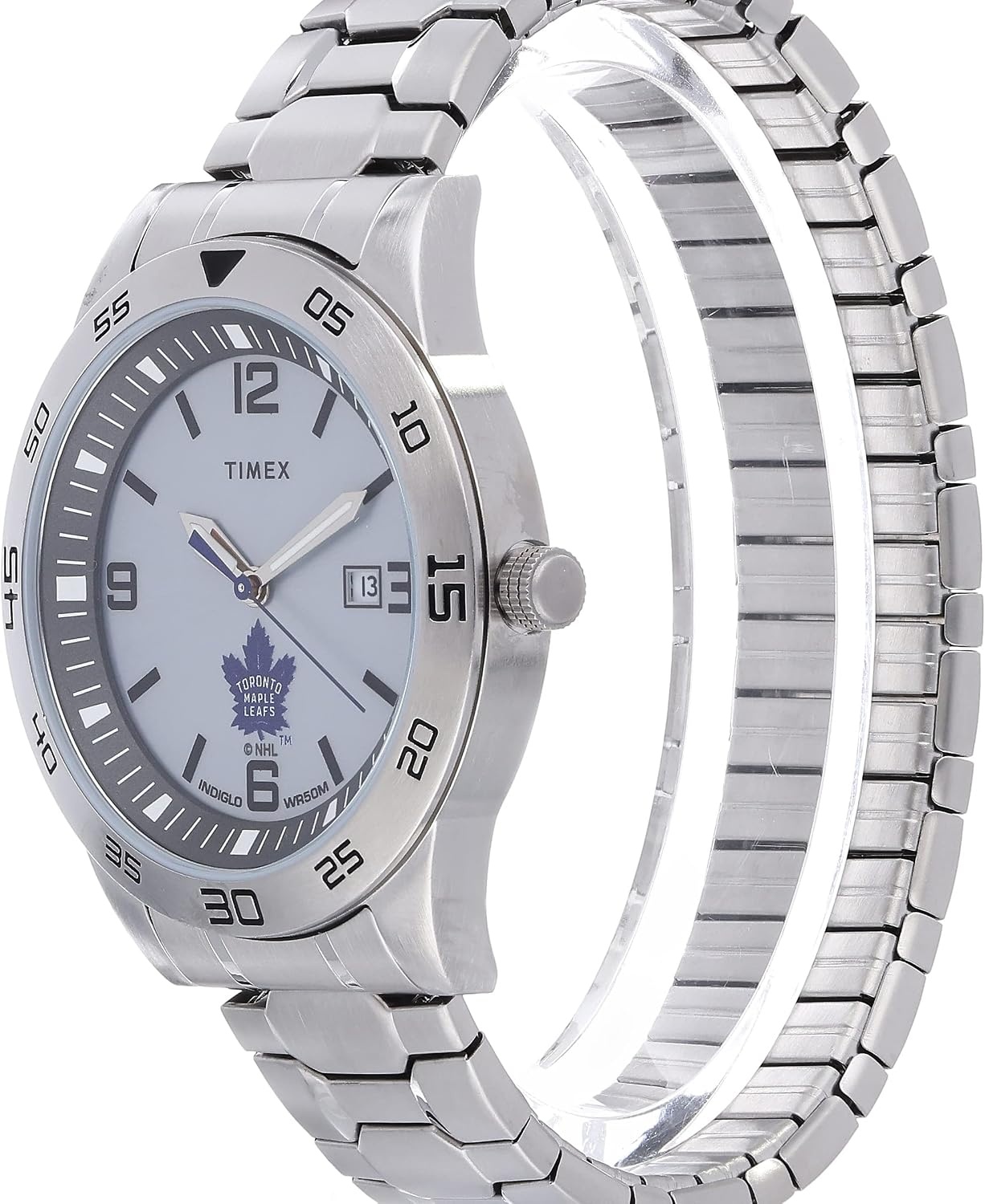 image:imageTimex Tribute Mens Citation 42mm Quartz Watch with Stainless Steel StrapToronto Maple Leafs