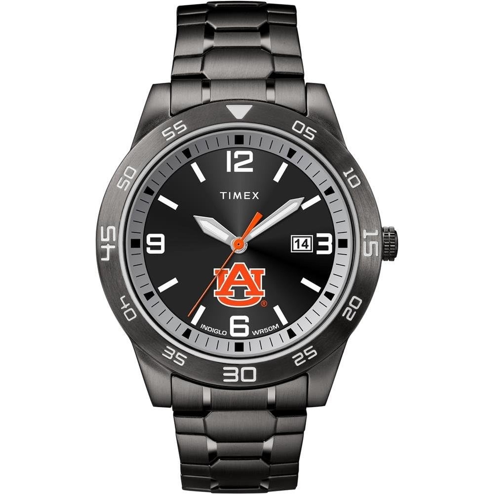 image:imageTimex Tribute Mens Acclaim 42mm Quartz Watch with Stainless Steel StrapAuburn Tigers