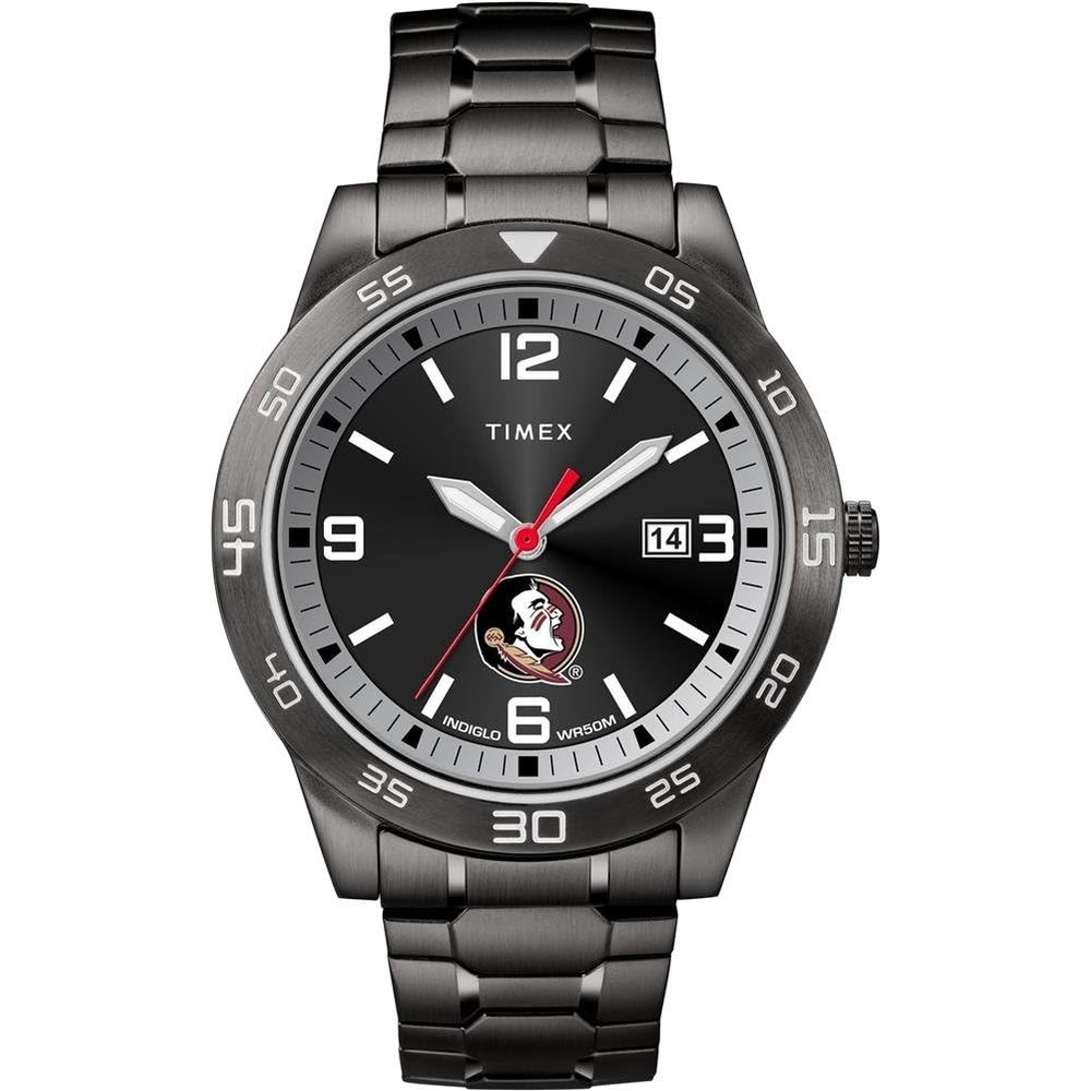 image:imageTimex Tribute Mens Acclaim 42mm Quartz Watch with Stainless Steel StrapFlorida State Seminoles