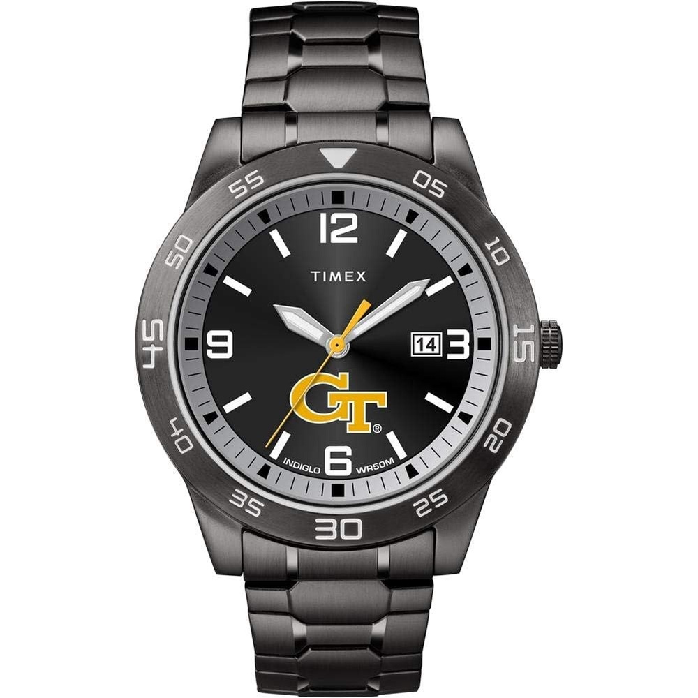 image:imageTimex Tribute Mens Acclaim 42mm Quartz Watch with Stainless Steel StrapGeorgia Tech Yellow Jackets
