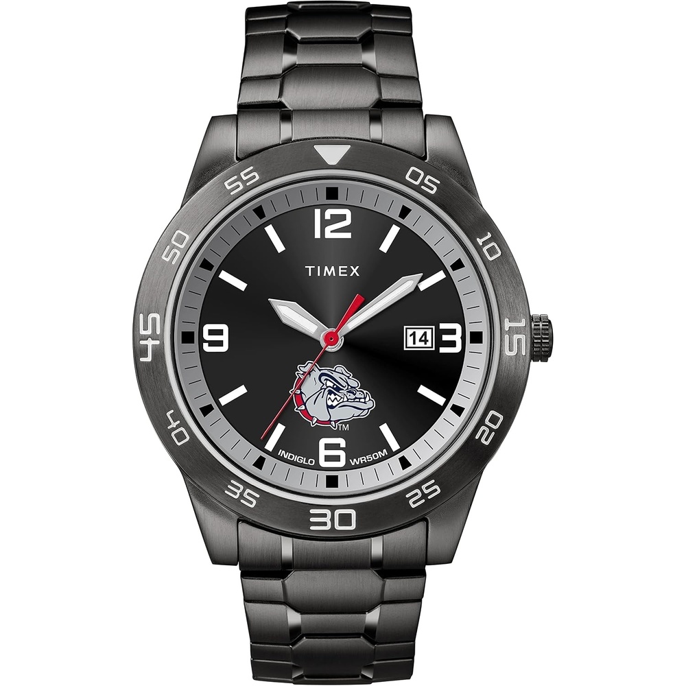 image:imageTimex Tribute Mens Acclaim 42mm Quartz Watch with Stainless Steel StrapGonzaga Bulldogs