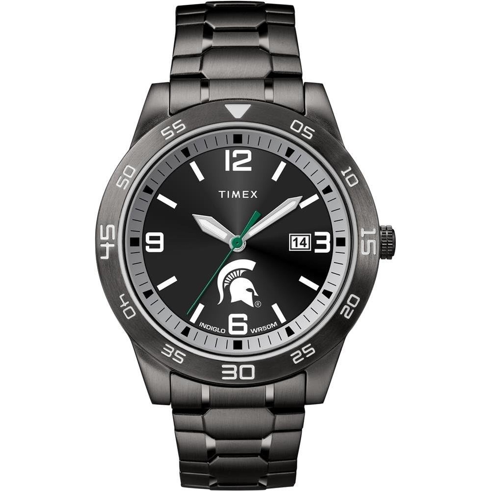 image:imageTimex Tribute Mens Acclaim 42mm Quartz Watch with Stainless Steel StrapMichigan State Spartans