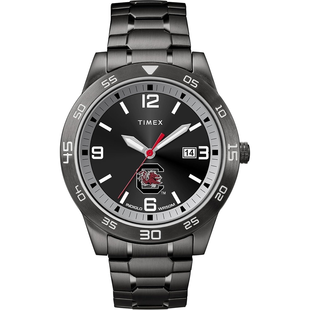 image:imageTimex Tribute Mens Acclaim 42mm Quartz Watch with Stainless Steel StrapSouth Carolina Gamecocks