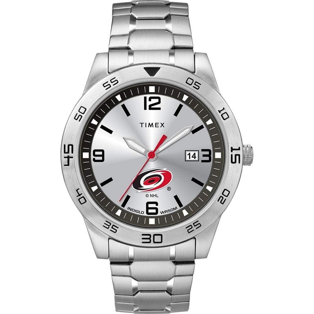 image:imageTimex Tribute Mens Citation 42mm Quartz Watch with Stainless Steel StrapCarolina Hurricanes