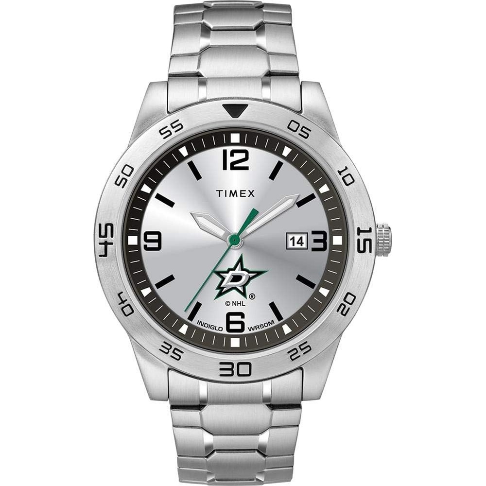image:imageTimex Tribute Mens Citation 42mm Quartz Watch with Stainless Steel StrapDallas Stars