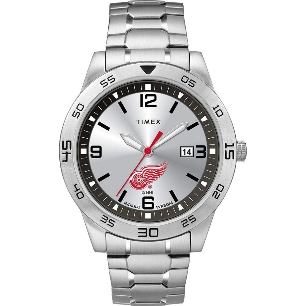 image:imageTimex Tribute Mens Citation 42mm Quartz Watch with Stainless Steel StrapDetroit Red Wings