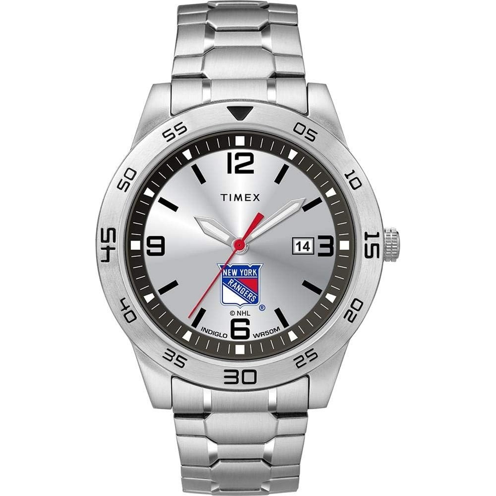 image:imageTimex Tribute Mens Citation 42mm Quartz Watch with Stainless Steel StrapNew York Rangers