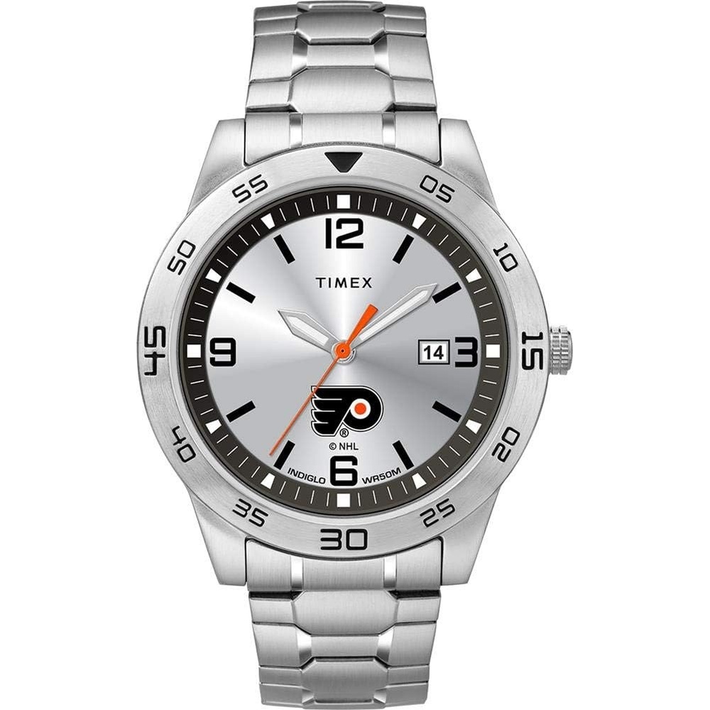 image:imageTimex Tribute Mens Citation 42mm Quartz Watch with Stainless Steel StrapPhiladelphia Flyers