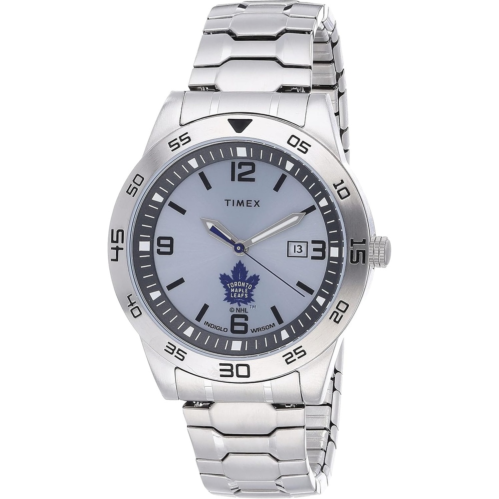 image:imageTimex Tribute Mens Citation 42mm Quartz Watch with Stainless Steel StrapToronto Maple Leafs