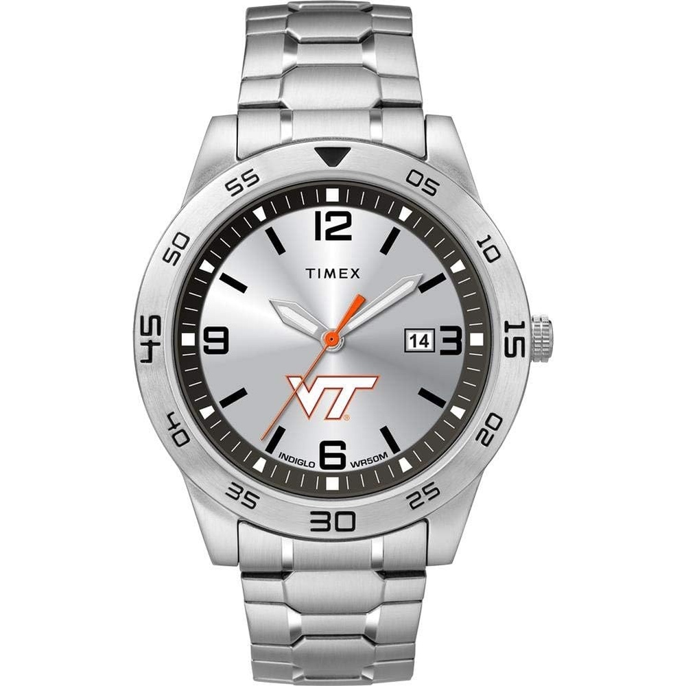 image:imageTimex Tribute Mens Citation 42mm Quartz Watch with Stainless Steel StrapVirginia Tech Hokies