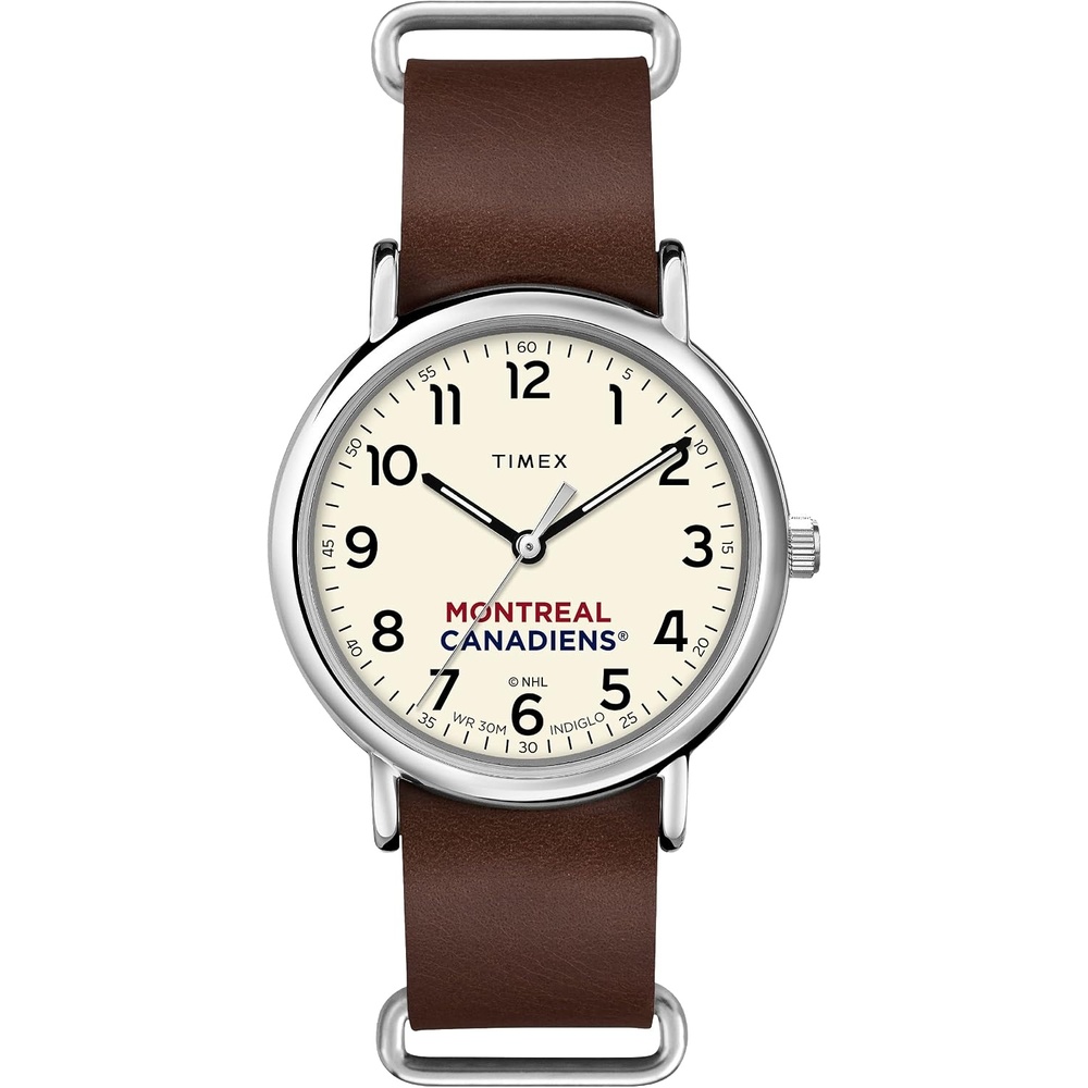 image:imageTimex Tribute Mens NHL Weekender 40mm Quartz Leather StrapMontreal Canadiens