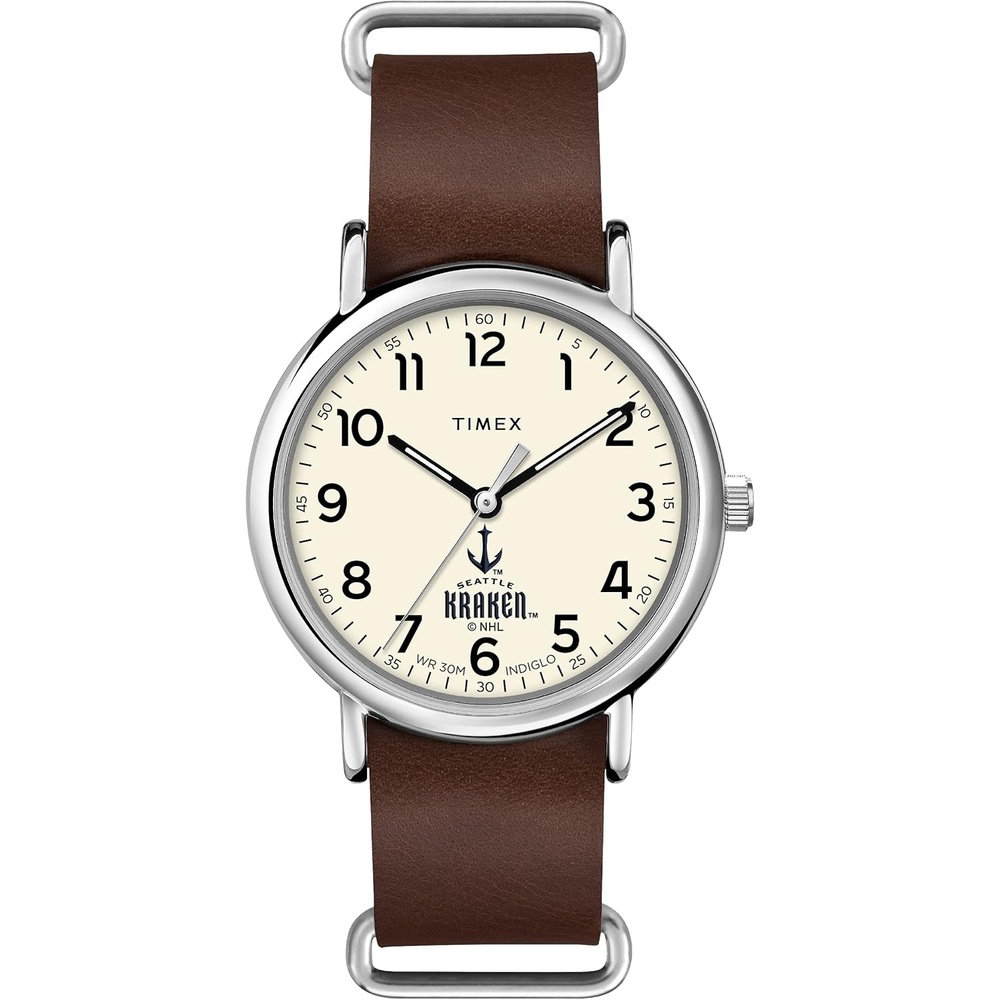 image:imageTimex Tribute Mens NHL Weekender 40mm Quartz Leather StrapSeattle Kraken