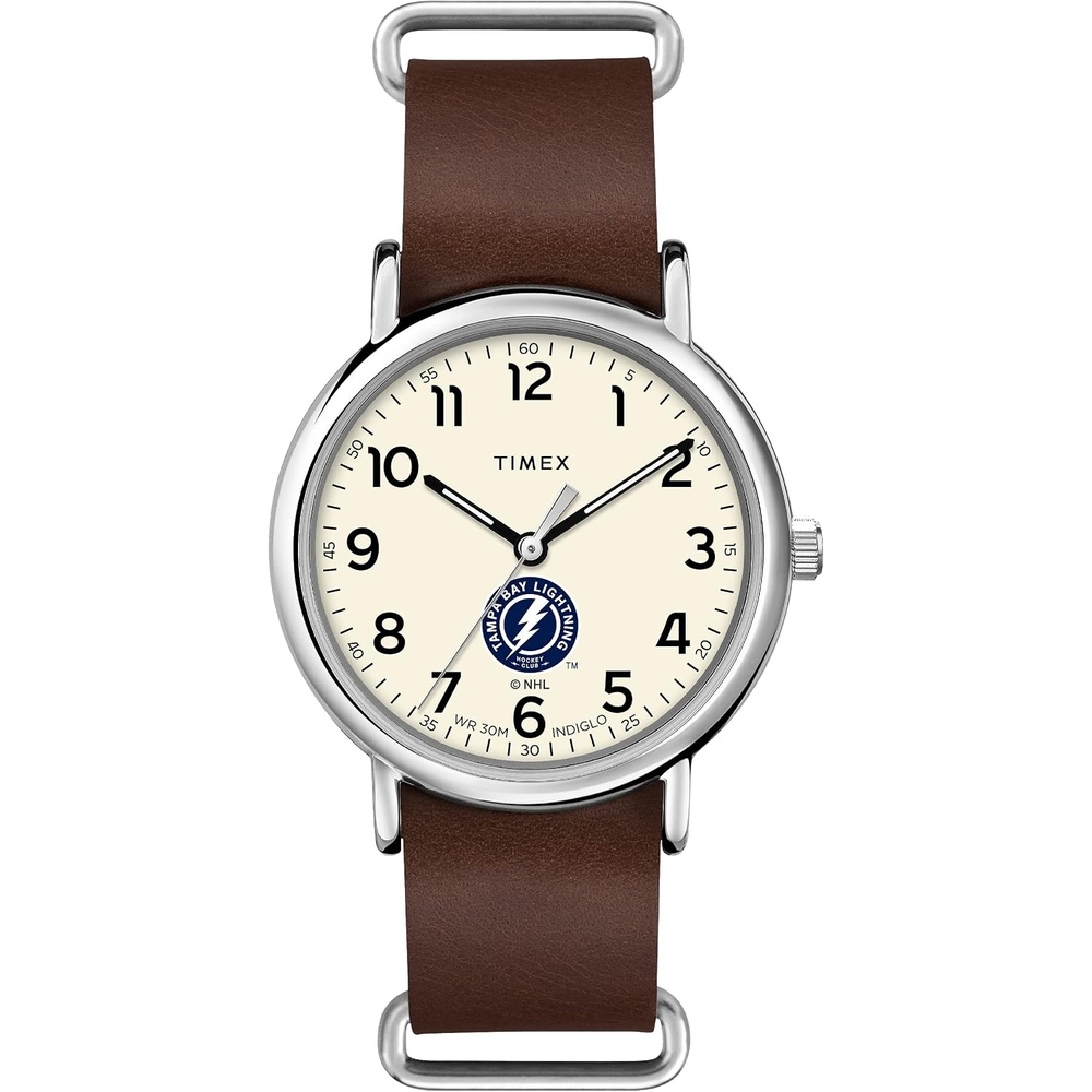 image:imageTimex Tribute Mens NHL Weekender 40mm Quartz Leather StrapTampa Bay Lightning