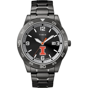 Timex Tribute Men’s Acclaim 42mm Quartz Watch with Stainless Steel Strap(Illinois Fighting Illini)