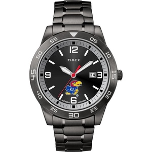 Timex Tribute Men’s Acclaim 42mm Quartz Watch with Stainless Steel Strap(Kansas Jayhawks)