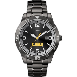 Timex Tribute Men’s Acclaim 42mm Quartz Watch with Stainless Steel Strap(LSU Tigers)