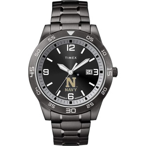 Timex Tribute Men’s Acclaim 42mm Quartz Watch with Stainless Steel Strap(Navy Midshipmen)