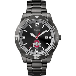 Timex Tribute Men’s Acclaim 42mm Quartz Watch with Stainless Steel Strap(Ohio State Buckeyes)
