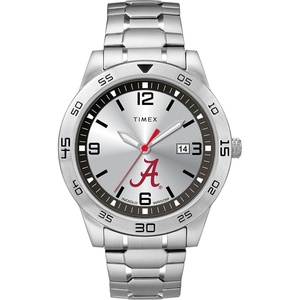 Timex Tribute Men’s Citation 42mm Quartz Watch with Stainless Steel Strap(Alabama Crimson Tide)