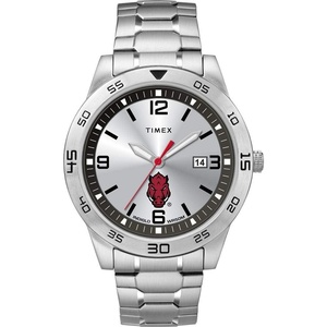 Timex Tribute Men’s Citation 42mm Quartz Watch with Stainless Steel Strap(Arkansas Razorbacks)