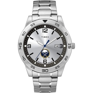 Timex Tribute Men’s Citation 42mm Quartz Watch with Stainless Steel Strap(Buffalo Sabres)