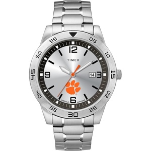 Timex Tribute Men’s Citation 42mm Quartz Watch with Stainless Steel Strap(Clemson Tigers)