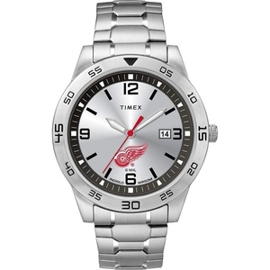 Timex Tribute Men’s Citation 42mm Quartz Watch with Stainless Steel Strap(Detroit Red Wings)