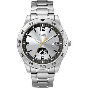 Timex Tribute Men’s Citation 42mm Quartz Watch with Stainless Steel Strap(Iowa Hawkeyes)
