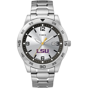 Timex Tribute Men’s Citation 42mm Quartz Watch with Stainless Steel Strap(LSU Tigers)
