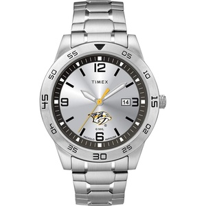 Timex Tribute Men’s Citation 42mm Quartz Watch with Stainless Steel Strap(Nashville Predators)