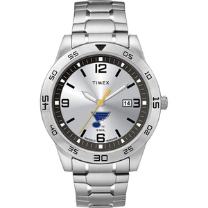 Timex Tribute Men’s Citation 42mm Quartz Watch with Stainless Steel Strap(Saint Louis Blues)