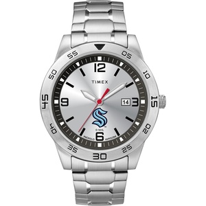 Timex Tribute Men’s Citation 42mm Quartz Watch with Stainless Steel Strap(Seattle Kraken)