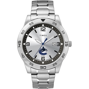 Timex Tribute Men’s Citation 42mm Quartz Watch with Stainless Steel Strap(Vancouver Canucks)