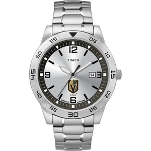Timex Tribute Men’s Citation 42mm Quartz Watch with Stainless Steel Strap(Vegas Golden Knights)