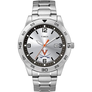 Timex Tribute Men’s Citation 42mm Quartz Watch with Stainless Steel Strap(Virginia Cavaliers)