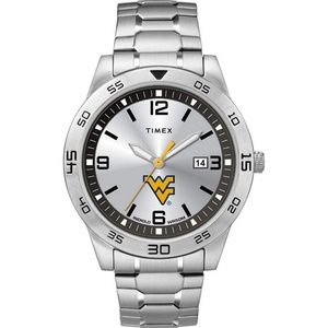 Timex Tribute Men’s Citation 42mm Quartz Watch with Stainless Steel Strap(West Virginia Mountaineers)