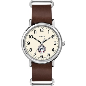 Timex Tribute Men’s NHL Weekender 40mm Quartz Leather Strap(Columbus Blue Jackets)