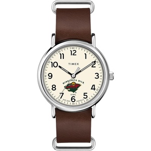 Timex Tribute Men’s NHL Weekender 40mm Quartz Leather Strap(Minnesota Wild)