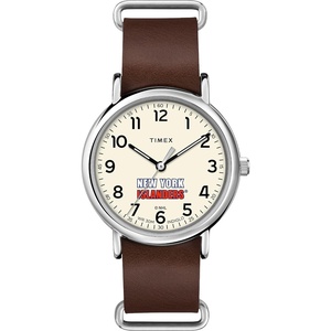 Timex Tribute Men’s NHL Weekender 40mm Quartz Leather Strap(New York Islanders)