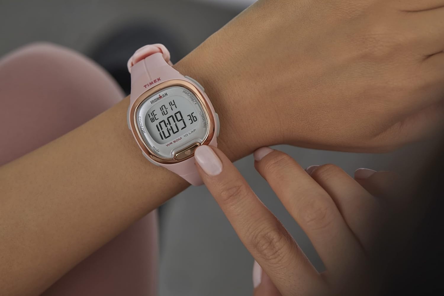 image:imageTimex Ironman Triathlon Transit Watch with Activity Tracking amp Heart Rate 33mmBlueDigital GrayBlue