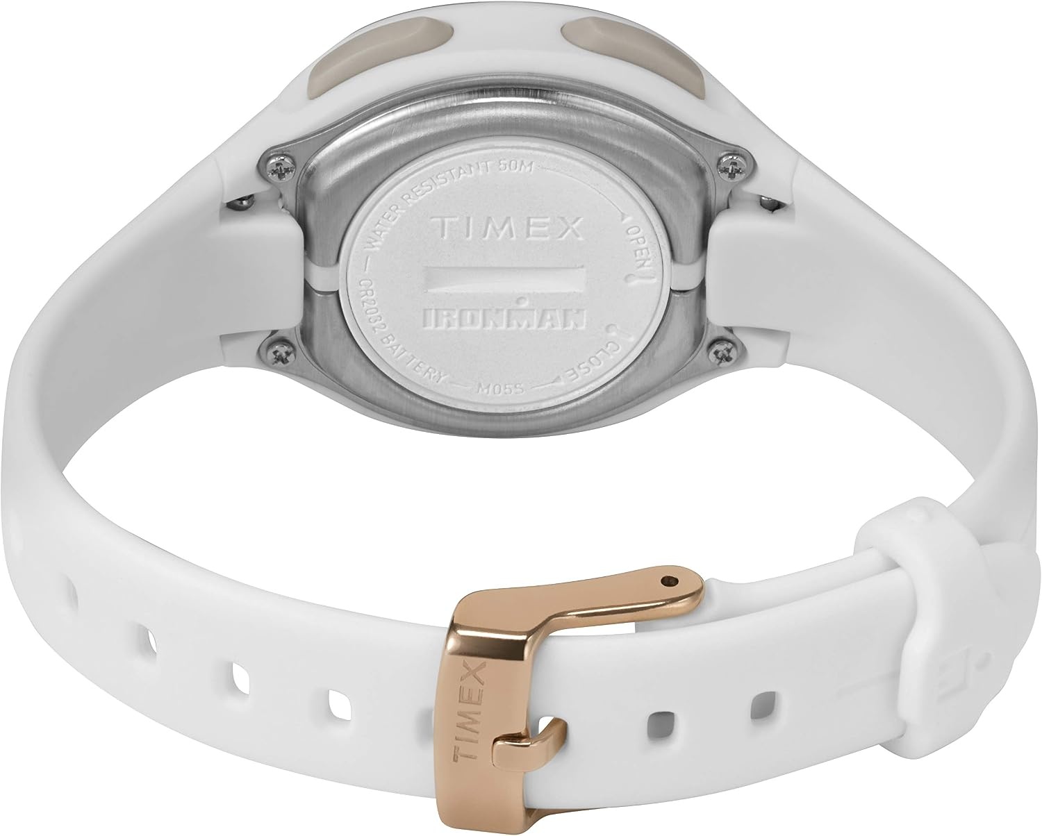 image:imageTimex Ironman Triathlon Transit Watch with Activity Tracking amp Heart Rate 33mmWhiteRose GoldTone
