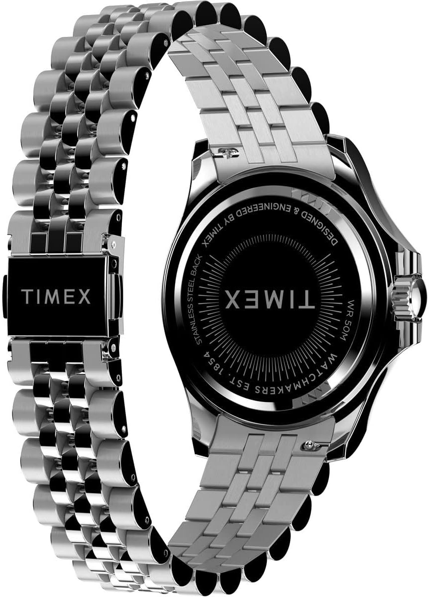 image:imageTimex Kaia 40mm Womens Analog Watch Baguette Crystal Markers Stylish Modern Design 50M Water ResistanceGoldToneBlack
