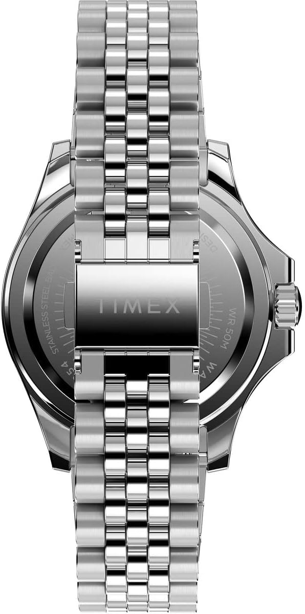 image:imageTimex Kaia 40mm Womens Analog Watch Baguette Crystal Markers Stylish Modern Design 50M Water ResistanceGoldToneBlack