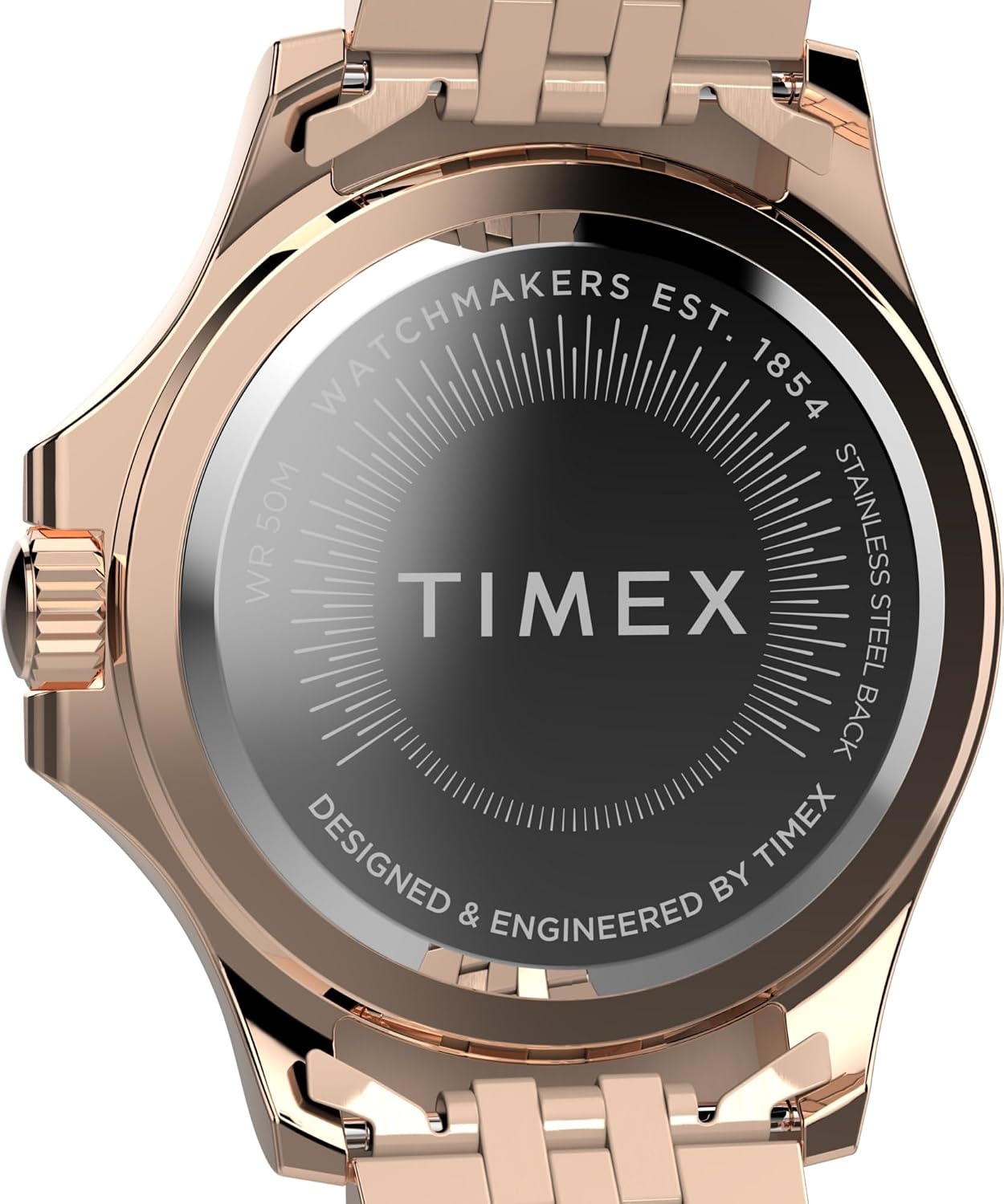 image:imageTimex Kaia 40mm Womens Analog Watch Baguette Crystal Markers Stylish Modern Design 50M Water ResistanceRose GoldToneRose GoldToneRose GoldToneRainbow