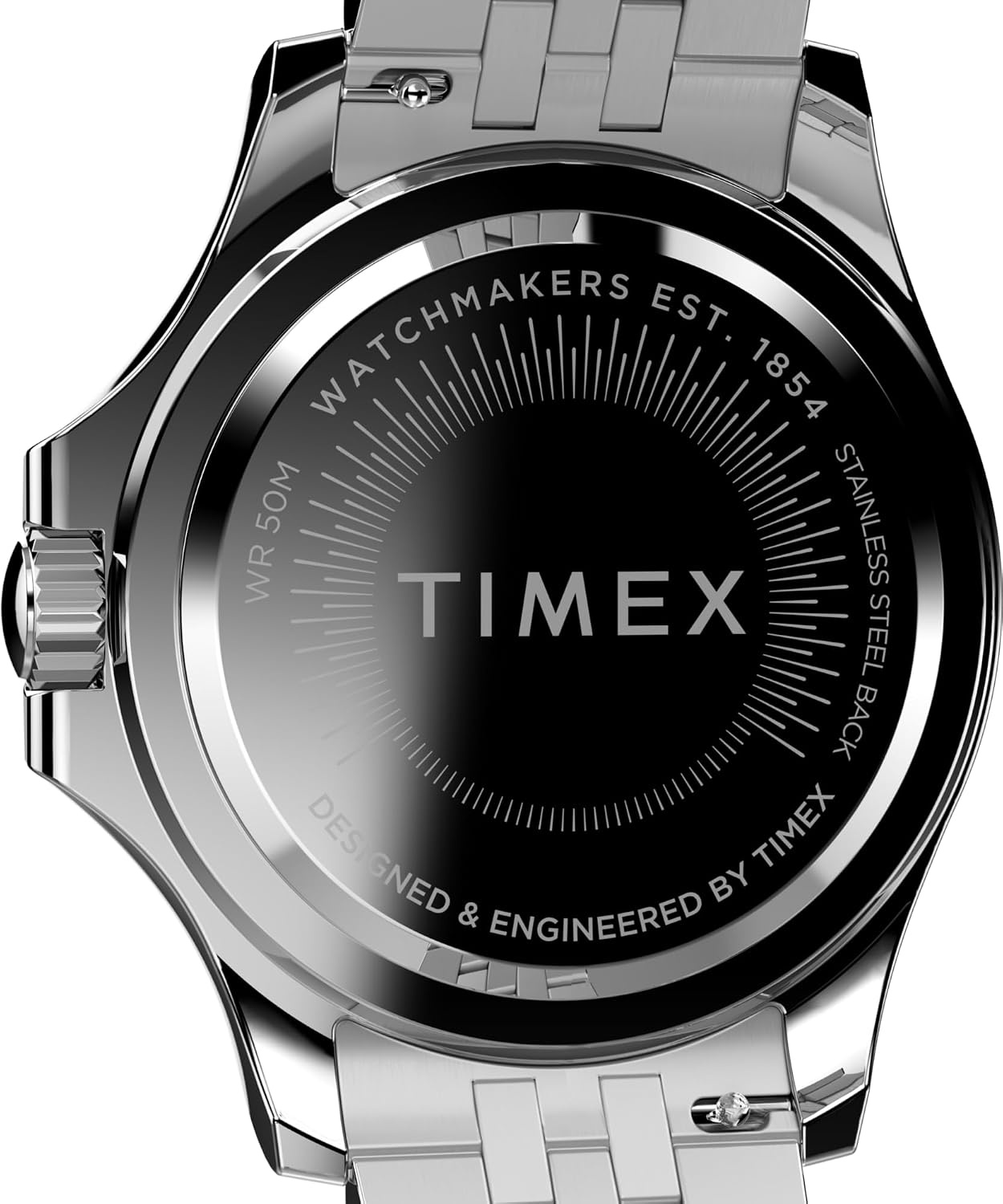 image:imageTimex Kaia 40mm Womens Analog Watch Baguette Crystal Markers Stylish Modern Design 50M Water ResistanceSilverToneSilverToneSilverTone