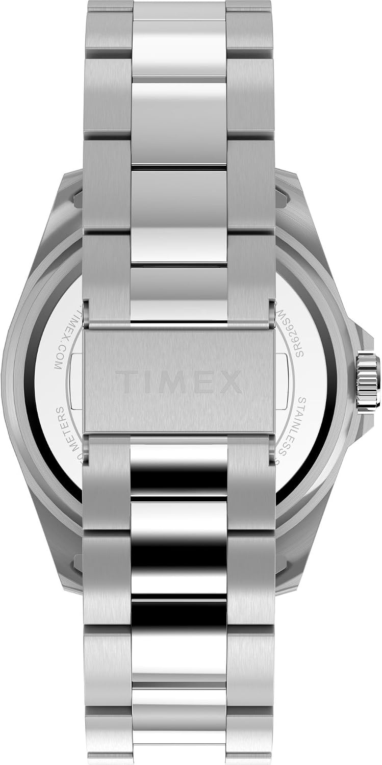 image:imageTimex Mens Dress 42mm WatchSilverToneSilverToneBlue