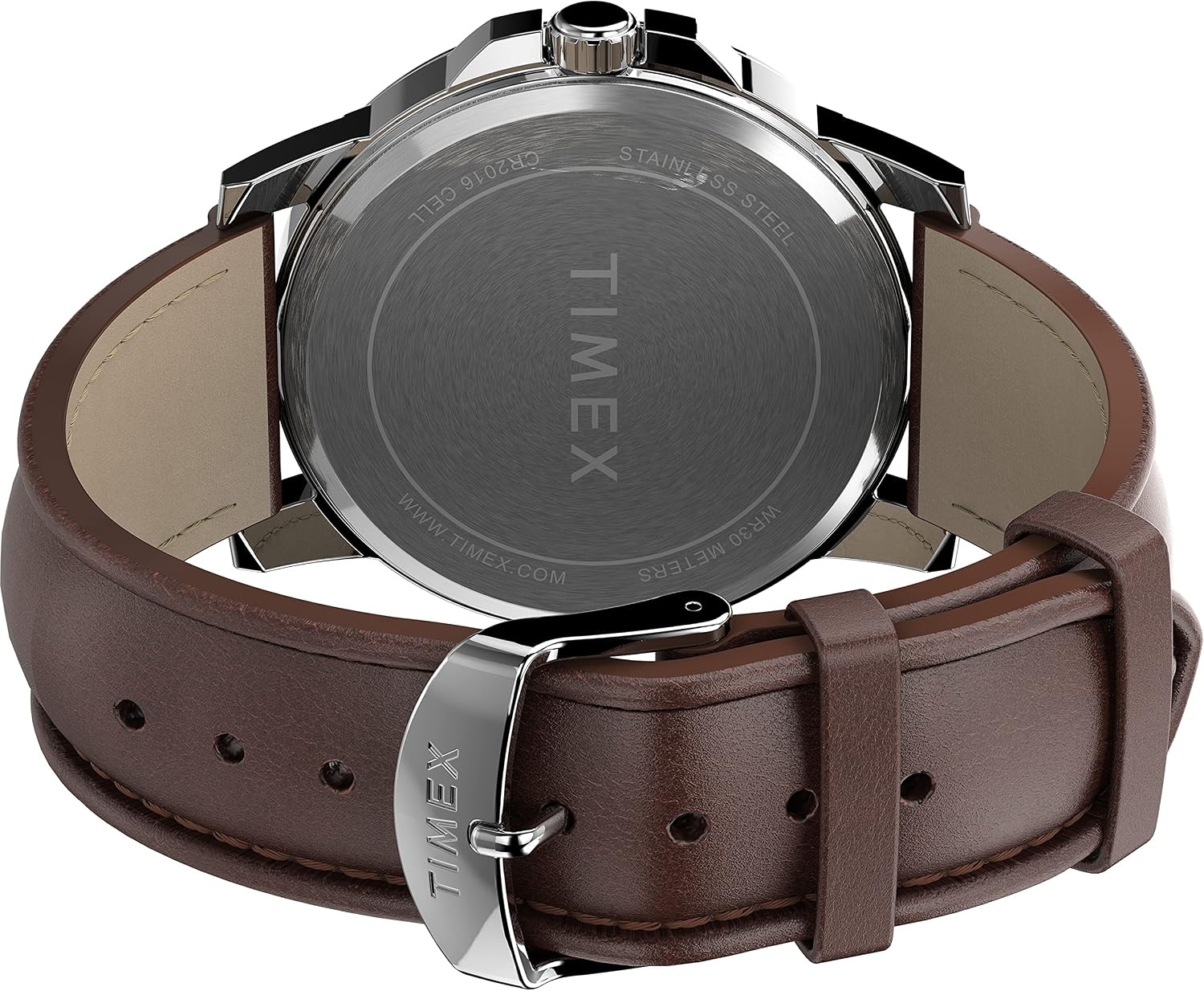 image:imageTimex Mens Dress 45mm WatchBrownGreen
